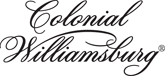 "Colonial Williamsburg" in fancy script text