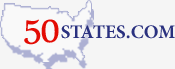 50states.com with a graphic of the United States